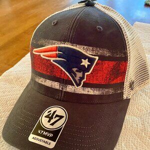 Rare New England Patriots '47 MVP Adjustable Mesh Trucker Hat Cap Vintage era
